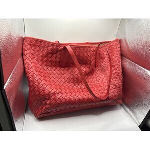 Vintage Cole Haan Red leather Woven Bag